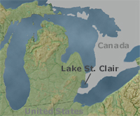 Lake St. Clair map